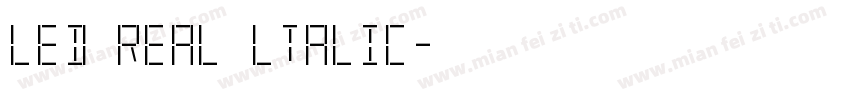 LED Real ltalic字体转换